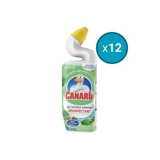 Picture of 12x Gel WC Action Intense nettoyant et désinfectant Fraîcheur Menthe Canard, 750mL
