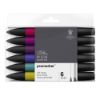 Winsor & Newton ProMarker Rich Tones - Marqueur double pointe - permanent - pack de 6