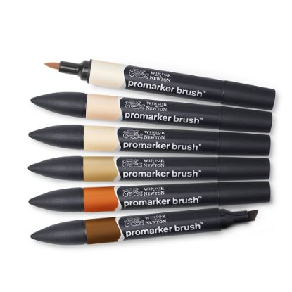 Set 6 BrushMarker - Tons peau - Winsor & Newton