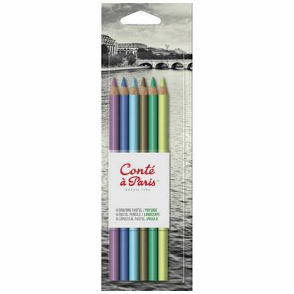 Conté à Paris crayons pastel paysage  - assortiment 6 crayons