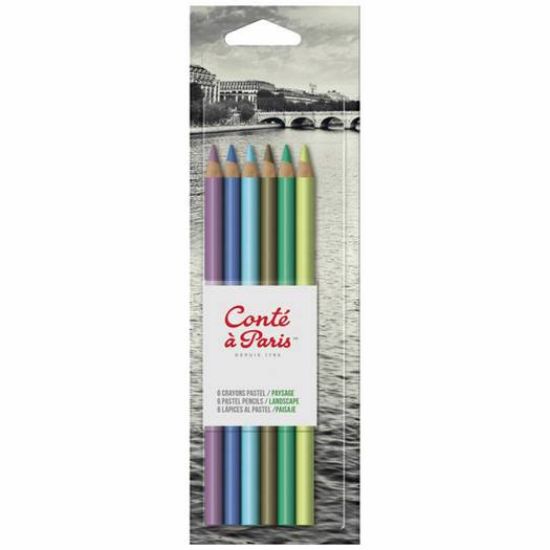 Conté à Paris crayons pastel paysage  - assortiment 6 crayons