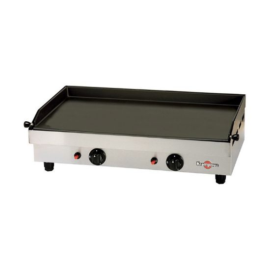 Image de Plancha gaz professionnelle double foyer 64 x 34 cm, 3000 W Krampouz