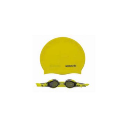Image de Set de natation Lunettes et Bonnet silicone enfant Beuchat - jaune