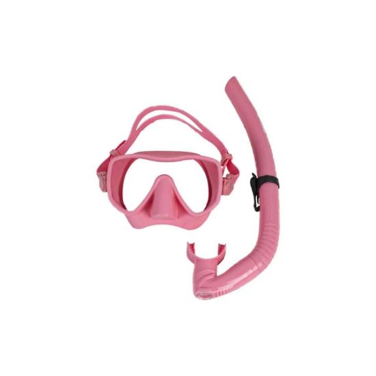 Picture of Kit de plongée Masque et Tuba tout silicone adulte Beuchat - rose