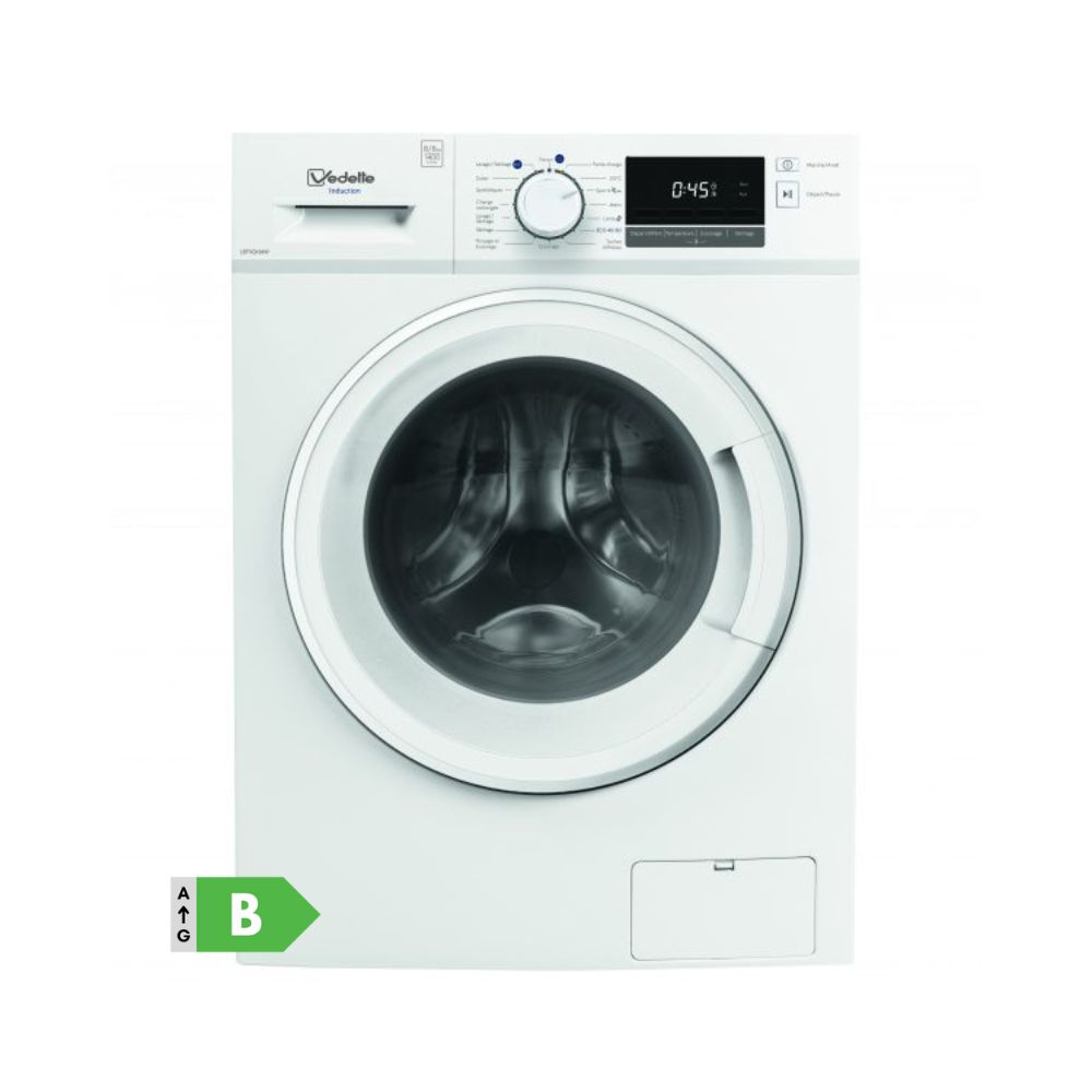 Lave-linge séchant hublot 8kg - Vedette LSFVQ184W