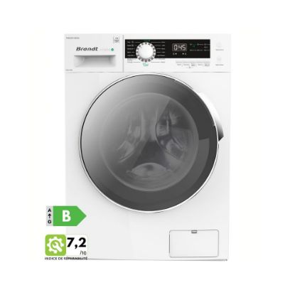 Image de Lave-linge hublot 7kg - Brandt WFB174QW