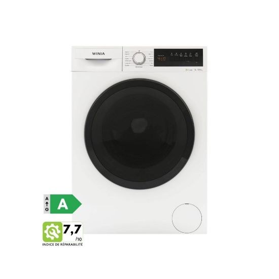 Picture of Lave-linge hublot 12kg 1200tr/min Winia WVD-12T2WK12BP - Blanc/Noir