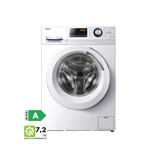 Image de Lave-linge 10 Kg, 1200 RPM, Moteur Direct Motion, Classe A - Haier Série 636 HW100-B12636NE - blanc