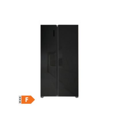 Image de Réfrigérateur congélateur américain 502L DeRosso DRK-SBS502-VN - verre noir