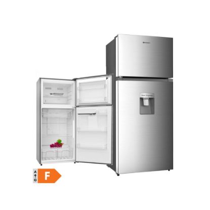 Image de Réfrigérateur 2 portes avec distributeur d'eau No Frost 386 Litres Kryster - gris