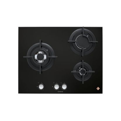 Image de Plaque de cuisson encastrable 65 cm, 3 feux gaz, 7750W - De Dietrich DPG7549B - Noir