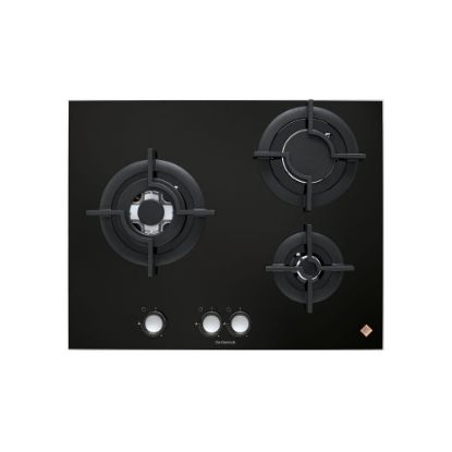 Plaque de cuisson encastrable mixte 60 cm, 2 feux gaz et 2 feux induction,  10200W - Brandt BPI6414BM - Noir