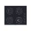 Image de Plaque de Cuisson Encastrable Gaz 60 cm - 4 Feux, 7700W, Verre Trempé - Brandt BPG6413B - Noir