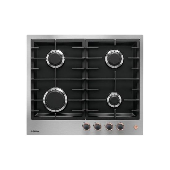 Picture of Plaque de cuisson encastrable 60 cm, 4 feux gaz, 7500W - De Dietrich DPE7620XF - Inox