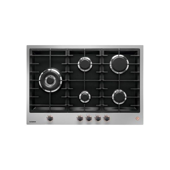 Picture of Plaque de cuisson encastrable 75 cm, 5 feux gaz, 11500W - De Dietrich DPE7729XF - Inox