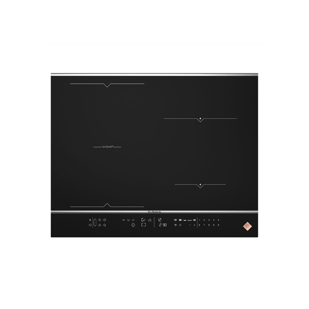 Plaque de cuisson induction encastrable 65 cm, 2 feux + 1 zone flexible