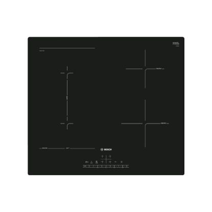 Image de Plaque de cuisson induction 60cm, 4 foyers, zone flexible, 6900W - Bosch Série 6 PVS611FC5E - noir