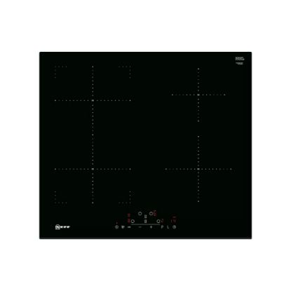 Image de Plaque de cuisson induction 60cm, 4 foyers avec zone combinée, 6900W - Neff N70 T46FD53X2 - noir