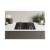 Image de Plaque de cuisson gaz encastrable 60cm, 4 foyers, 9450W - Rosières RVG6BR4SB/1 - noir