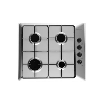 Image de Plaque de cuisson gaz encastrable 60cm, 4 foyers, 7500W - Schneider SCTG6040X1 - inox