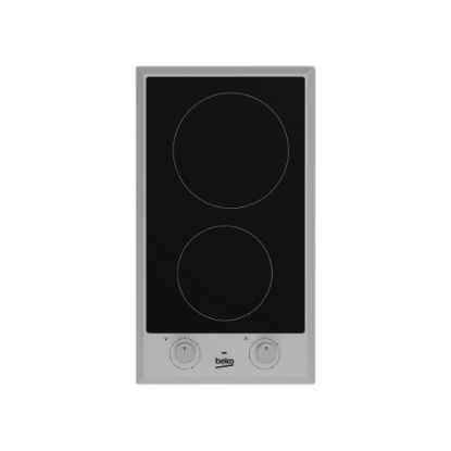 Image de Plaque de cuisson vitrocéramique encastrable domino 30cm, 2 foyers, 2900W - Beko HDCC32200X - inox