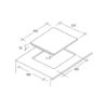 Image de Plaque de cuisson induction encastrable 60cm, 4 foyers avec 1 zone flex, 7000W - Rosières RTPSJ644DCWIFI - noir