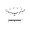 Picture of Plaque de cuisson vitrocéramique encastrable 60cm, 4 foyers avec 1 zone extensible, 6900W - Beko HIC64403T - noir