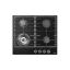 Image de Plaque de cuisson gaz encastrable 60cm, 4 foyers, 8000W - Scholtes SOTG1630B - noir