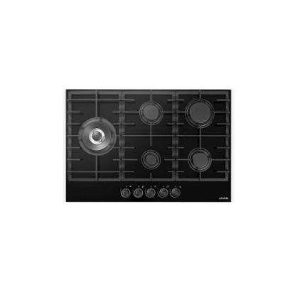 Image de Plaque de cuisson gaz encastrable 75cm, 5 foyers, 11000W - Scholtes SOTG1730B - noir
