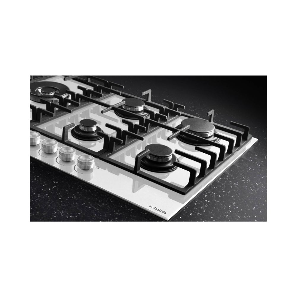 Plaque de cuisson gaz encastrable 75cm, 5 foyers, 11000W Scholtes