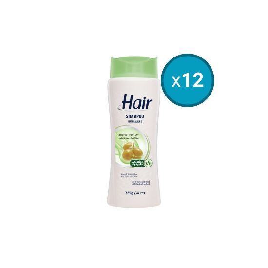 Image de 12x Shampoing à l'huile d'olive Hair, 631ml