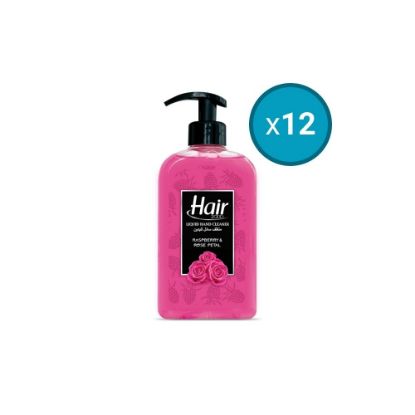 Image de 12x Distibuteur savon main Framboise et Pétales de Rose Hair, 500ml