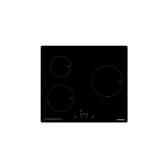 Picture of Plaque de cuisson induction encastrable 60cm, 3 foyers, 5300W - Kryster - noir