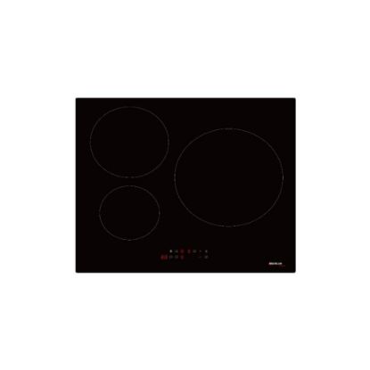 Image de Plaque de cuisson induction encastrable 60cm, 3 foyers, 6600W - Merlin - noir