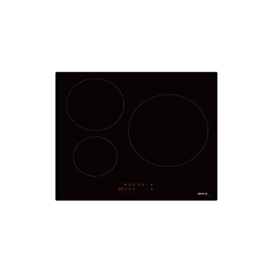Image de Plaque de cuisson induction encastrable 60cm, 3 foyers, 6600W - Merlin - noir
