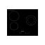 Picture of Plaque de cuisson vitrocéramique encastrable 60cm, 3 foyers, 5200W - Kryster - noir
