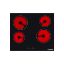 Picture of Plaque de cuisson vitrocéramique encastrable 60cm, 4 foyers, 5800W - Kryster - noir