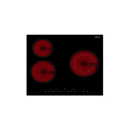 Picture of Plaque de cuisson vitrocéramique encastrable 60cm, 3 foyers, 5200W - Merlin - noir