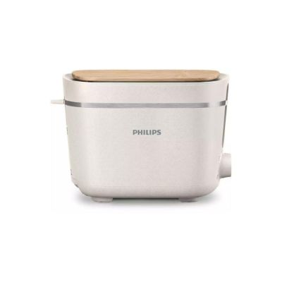 Grille-pain 2 fentes 830W Eco Conscious, plastiques 100% biosourcés - Philips HD2640 - blanc