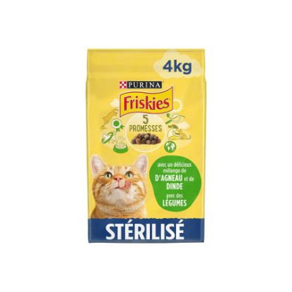 FRISKIES Croquettes chat stérilisé Agneau/Dinde/Légumes 4Kg