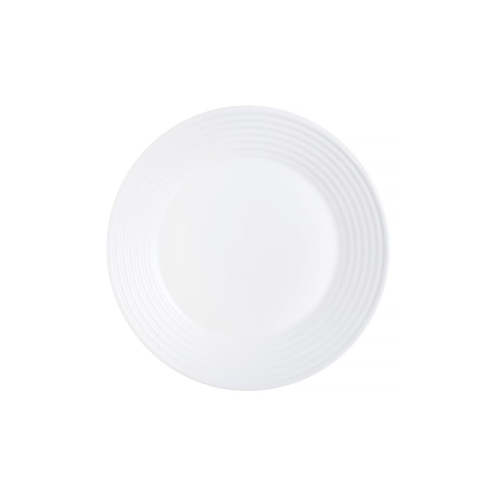 Assiette Plate Luminarc Harena - 25cm - Blanc - Vaisselle Quotidienne - Fabriqué En France