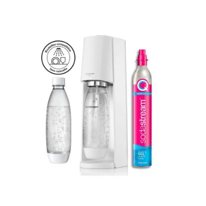 Picture of Machine à soda Sodastream TERRA Blanche Pack Lave-vaisselle - avec 2 bouteilles nomade 1L