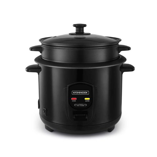 Image de Cuiseur à riz 1,8L avec panier vapeur Japan X Black Series de Kitchencook - noir