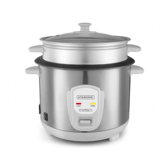 Image de Cuiseur à riz 1,8L avec panier vapeur Japan X de Kitchencook - gris