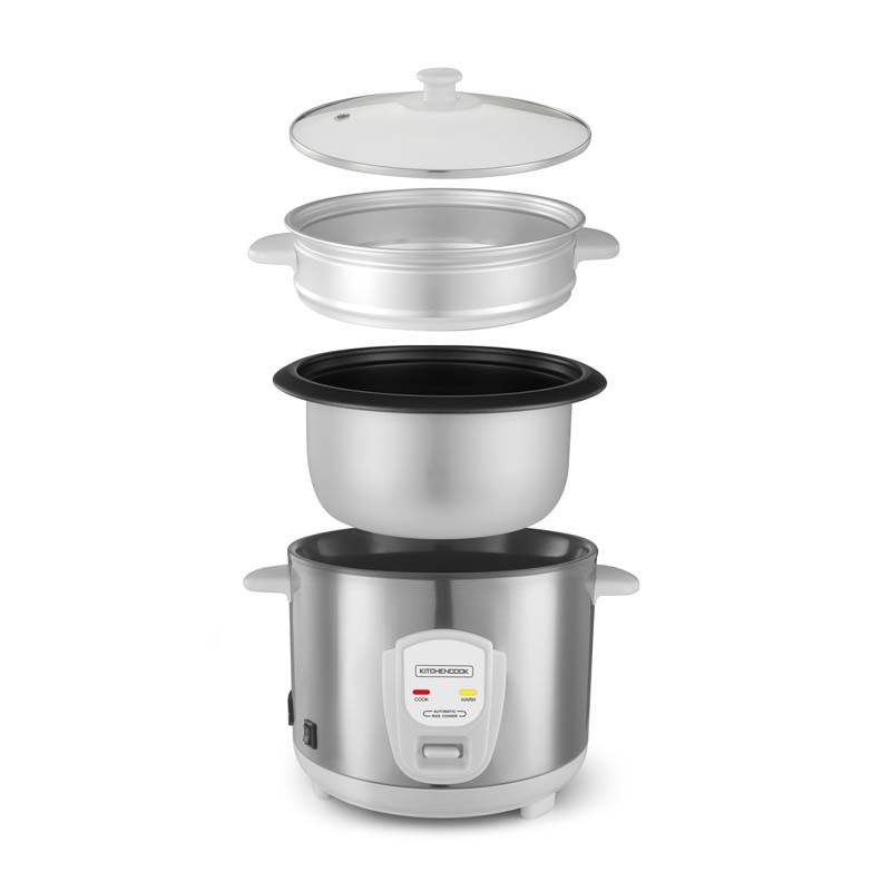 Cuiseur à riz 1,8L avec panier vapeur Japan X de Kitchencook gris