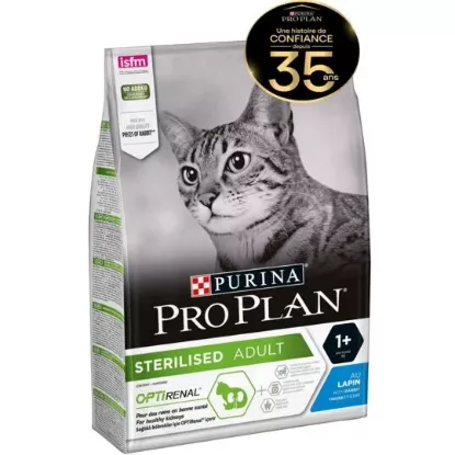 Croquettes chat Stérilisé Pro Plan Cat Sterilised OptiDigest Lapin 3kg