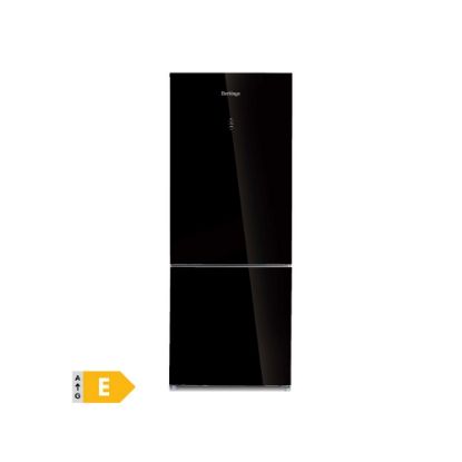 Image de Réfrigérateur combiné No Frost Inverter Berklays BRCNF433PVN - 432L - verre noir