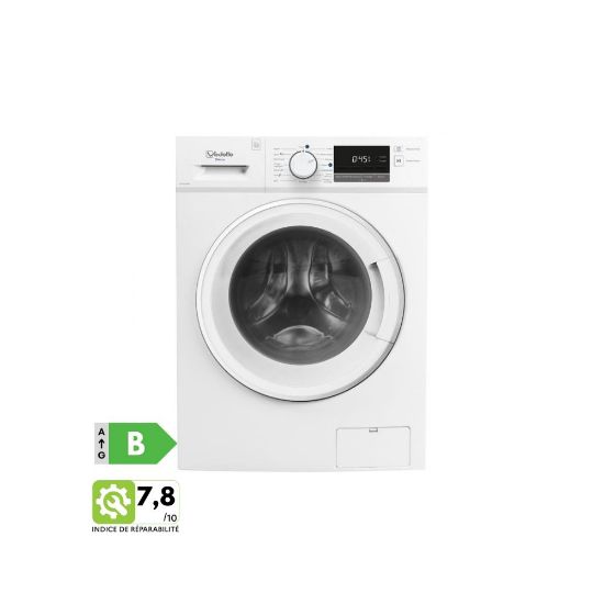 Lave-linge hublot 12kg - Vedette LFVQ124W - blanc   - Shopping  et Courses en ligne, livrés à domicile ou au bureau, 7j/7 à la Réunion