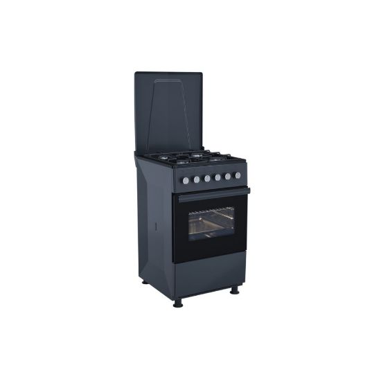 Image de Cuisinière gaz 4 feux et four électrique, 50x50cm - Merlin MF-5050CGFE-A - anthracite