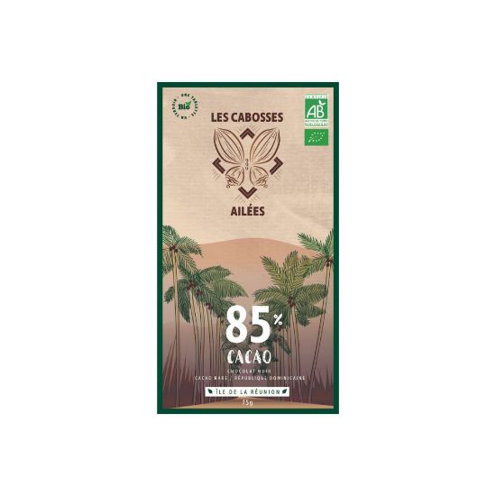 Image de Tablette de chocolat noir BIO 85% - Les Cabosses Ailées, 75g